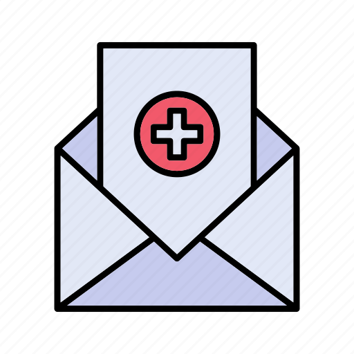 Diagnosis, envelope, medical, message icon - Download on Iconfinder
