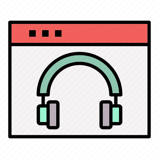 Audio, headphones, listen, webpage icon - Download on Iconfinder