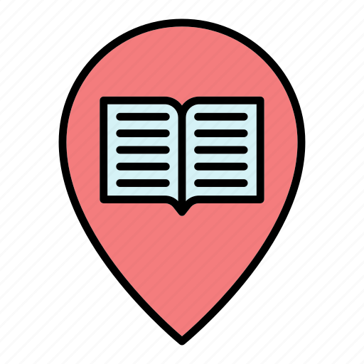 Book, library, location, pointer icon - Download on Iconfinder