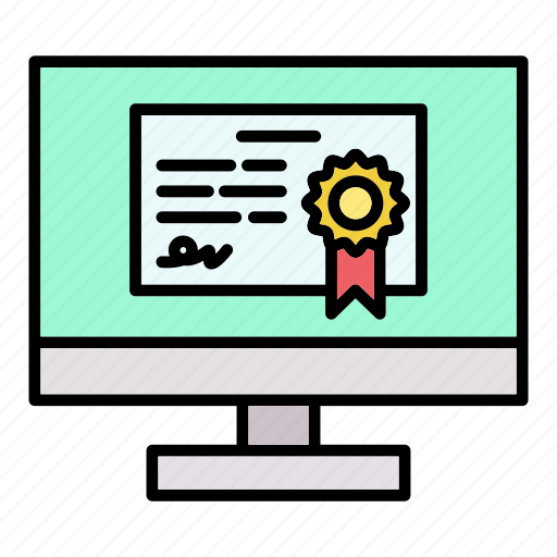 Certificate, computer, diploma icon - Download on Iconfinder