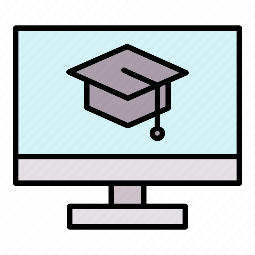 Computer, hat, online, student icon - Download on Iconfinder