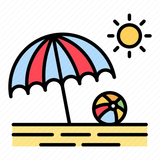 Ball, beach, sunset, umbrella icon - Download on Iconfinder