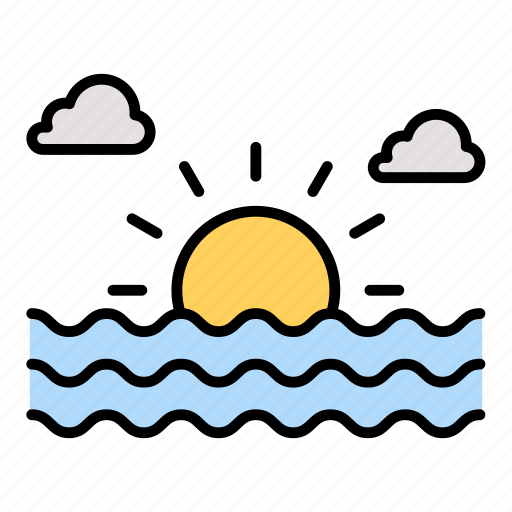 Sunrise, sunset, water, weather icon - Download on Iconfinder