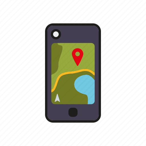 Camping, equipment, geo caching, navigation, outdoors, smart phone, trekking icon - Download on Iconfinder