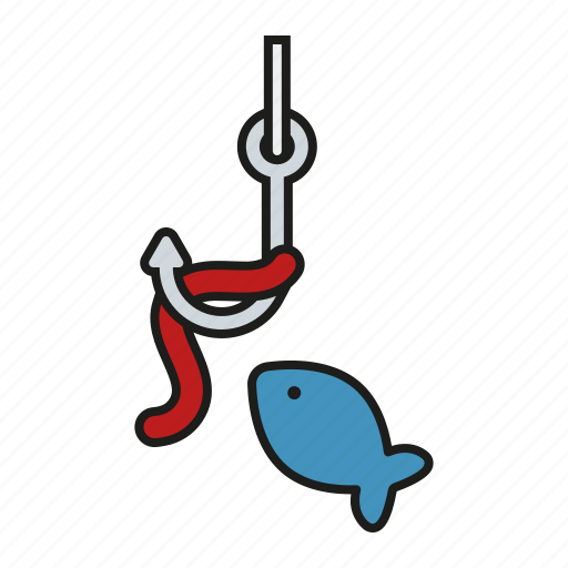 Camping, equipment, fish, fishing, hook, outdoors, trekking icon - Download on Iconfinder