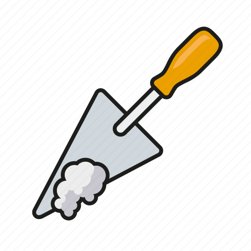 Construction, diy, equipment, mortar, tool, trowel icon - Download on Iconfinder