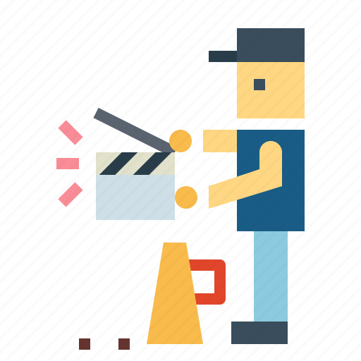 Director, movie, producer, professions icon - Download on Iconfinder