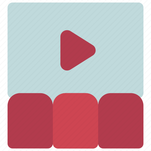 Seats, infront, of, screen, movies, tv, audience icon - Download on Iconfinder
