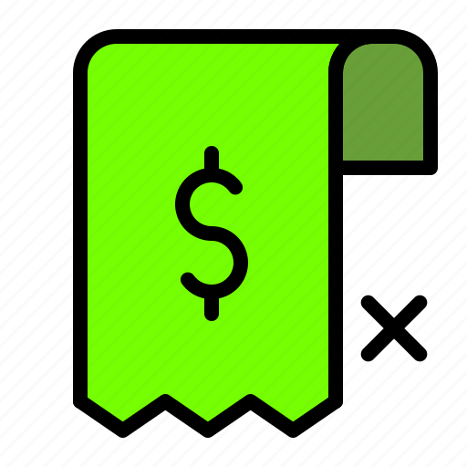 Bill, cash, delete, finance, money icon - Download on Iconfinder