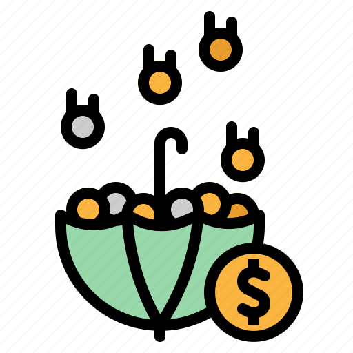 Chance, coin, money, save, umbrella icon - Download on Iconfinder