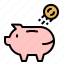 bank, coin, money, piggy, save