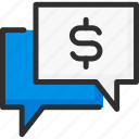 business, chat, dollar, finance, message, money, pay