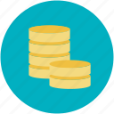 coins stack, currency, funds, money, savings 