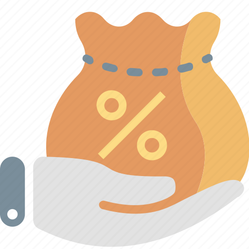 Loan, bag, business, finance, money, percent, percentage icon - Download on Iconfinder