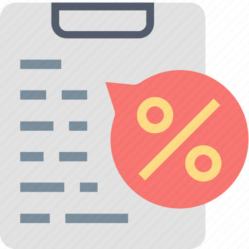 Contract, document, expenses, paper, percent, percentage, report icon - Download on Iconfinder