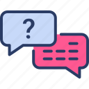 answer, speech bubble, discussion, question and answer, question, q&amp;a, session 