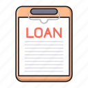 banking, clipboard, document, finance, loan
