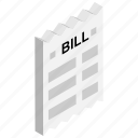 bill, currency, finance, invoice, payment 