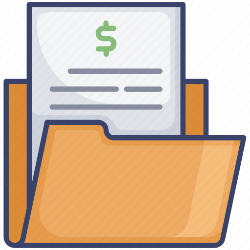 Document, dollar, file, finance, folder, money, paper icon - Download on Iconfinder