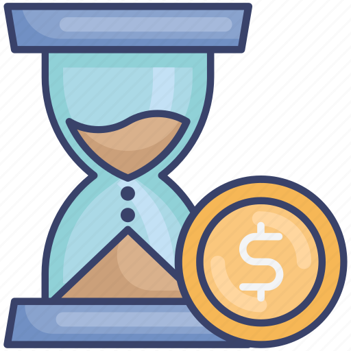 Dollar, finance, hourglass, money, payment, time, timer icon - Download on Iconfinder