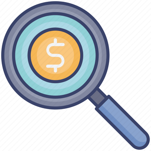 Dollar, finance, find, magnifier, money, search icon - Download on Iconfinder