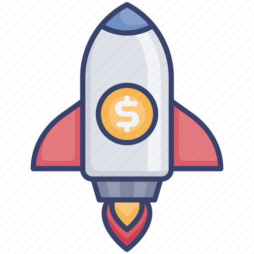 Dollar, launch, money, rocket, start, startup, up icon - Download on Iconfinder