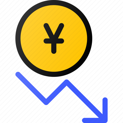 Capital, decrease, invest, value, yen icon - Download on Iconfinder