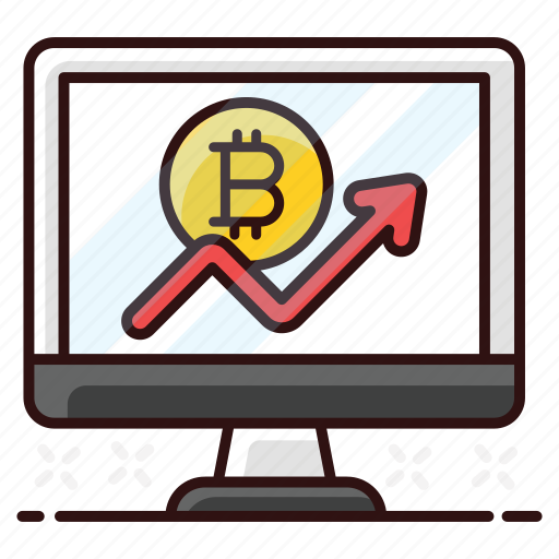 Bitcoin, bitcoin growth, bitcoin revenue, blockchain growth, earnings, growth, profit icon - Download on Iconfinder