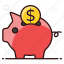 bank, cash box, money savings, penny bank, piggy, piggy bank, piggy moneybox 