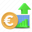 euro, money, investment, price, up, high, finance, illustration 