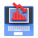 online, money, investment, price, low, statistic, finance, icon, 3d, illustration 