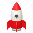 rocket, investment, symbol, finance, icon, 3d, illustration 