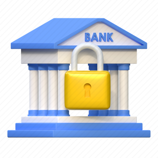 Secure, bank, account, finance, illustration 3D illustration - Download on Iconfinder