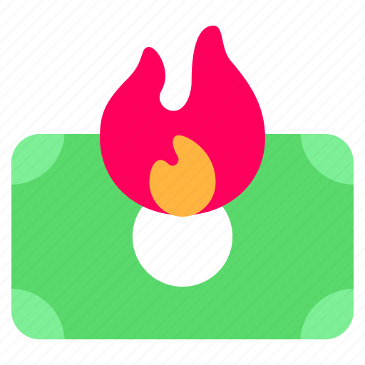 Overspend, money, fire, spend, flame icon - Download on Iconfinder