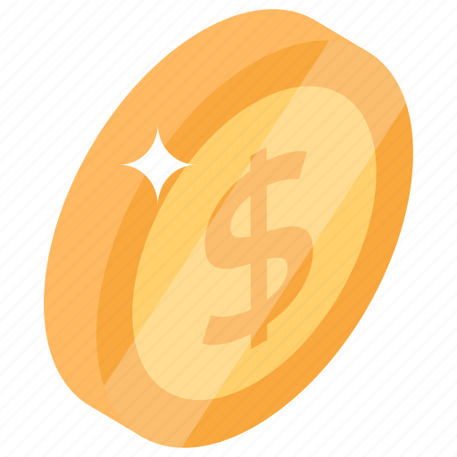 Dollar coin, currency coin, cash, money, asset, coin icon - Download on Iconfinder