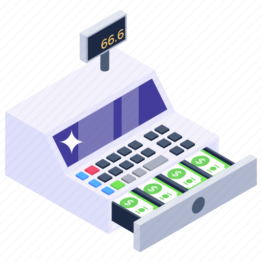 Cash register, cash till, point of sale, invoice machine, banking machine icon - Download on Iconfinder