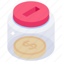 savings jar, money, funds, investments, reserves 