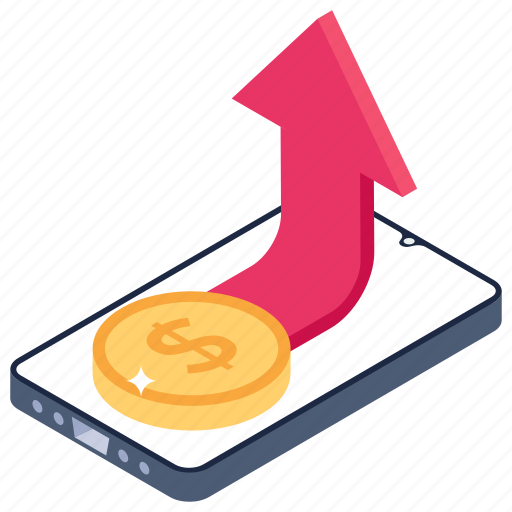 Mobile graph, mobile analytics, financial profit, profit app, statistics icon - Download on Iconfinder