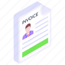 invoice, business paper, voucher, financial file, bill