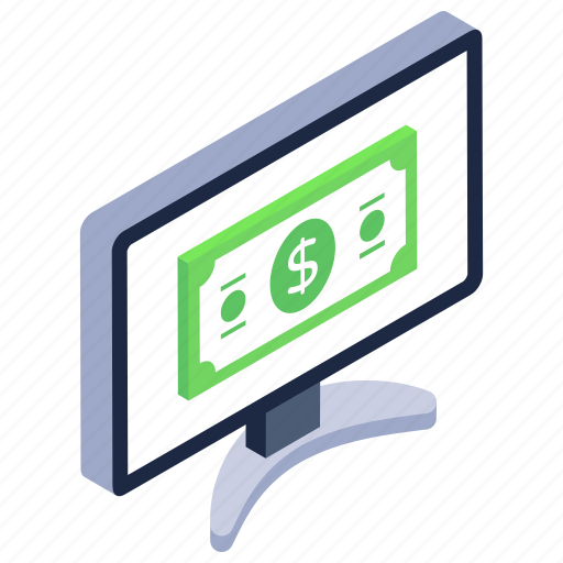 Online cash, digital cash, ebanking, online banking, virtual cash icon - Download on Iconfinder