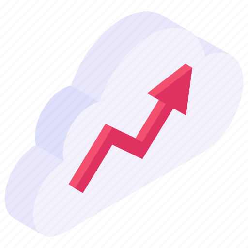 Cloud growth, cloud analytics, virtual analytics, cloud trend, business trend icon - Download on Iconfinder