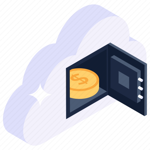 Cloud locker, cloud vault, virtual deposit, cloud storage, cloud technology icon - Download on Iconfinder