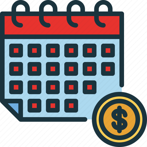 Calendar, salary, money, schedule, finance icon - Download on Iconfinder