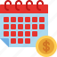 calendar, salary, money, schedule, finance 