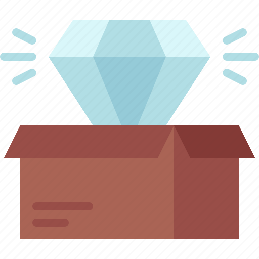 Unboxing, diamond, jewel, gift, present icon - Download on Iconfinder