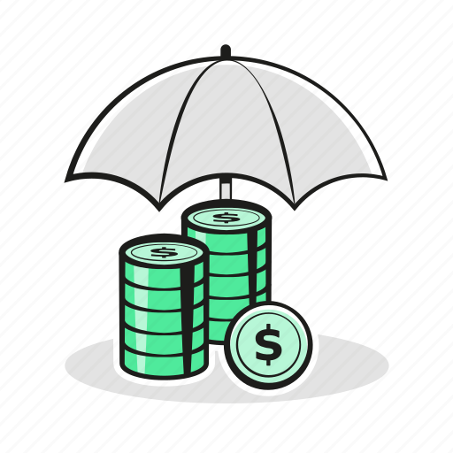 Protect, money, finance, bank, coin, umbrella, security icon - Download on Iconfinder