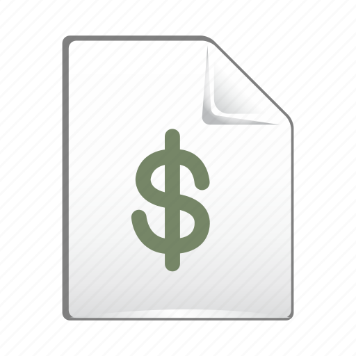 Dollar, document, file, money, sign icon - Download on Iconfinder