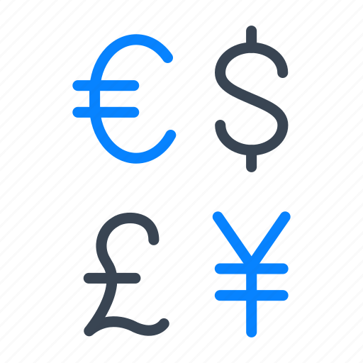 Euro, dollar, pound, sterling, yen, currency icon - Download on Iconfinder