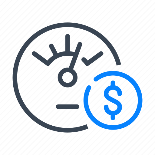 Speedometer, gauge, speed, measure, money, dollar icon - Download on Iconfinder