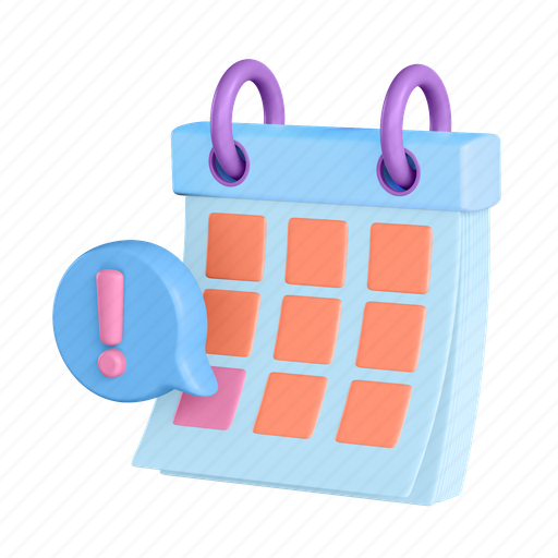 Calendar, schedule, event, appointment 3D illustration - Download on Iconfinder